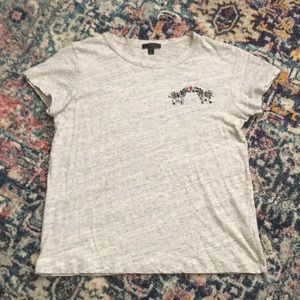 J. Crew zebra t shirt